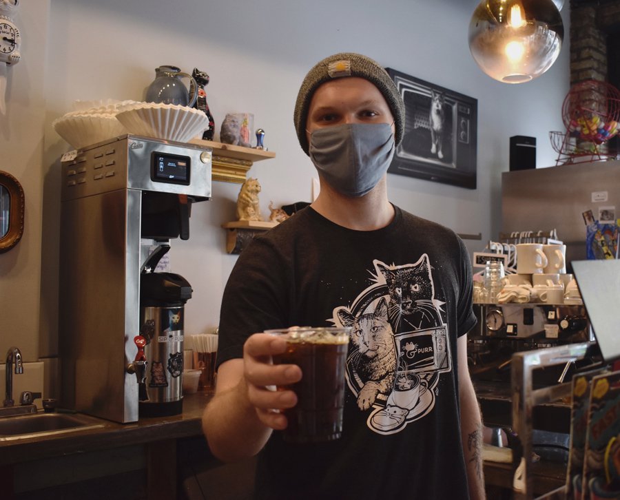 Sip and Purr  Cat  Caf   Thrives Despite Pandemic Shepherd 